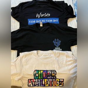Lot of 3 small Cheer Athletics t shirts (unisex)